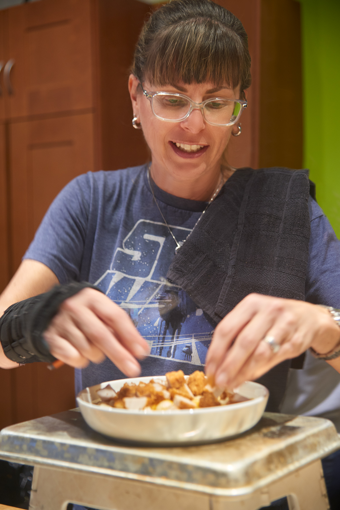 Atlanta food stylist Bree Williams working with Atlanta food photographer Mark O'Tyson